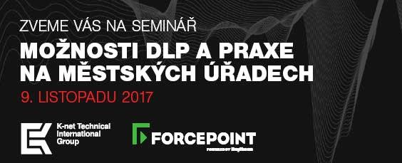 Banner of the K-net seminar about Forcepoint DLP
