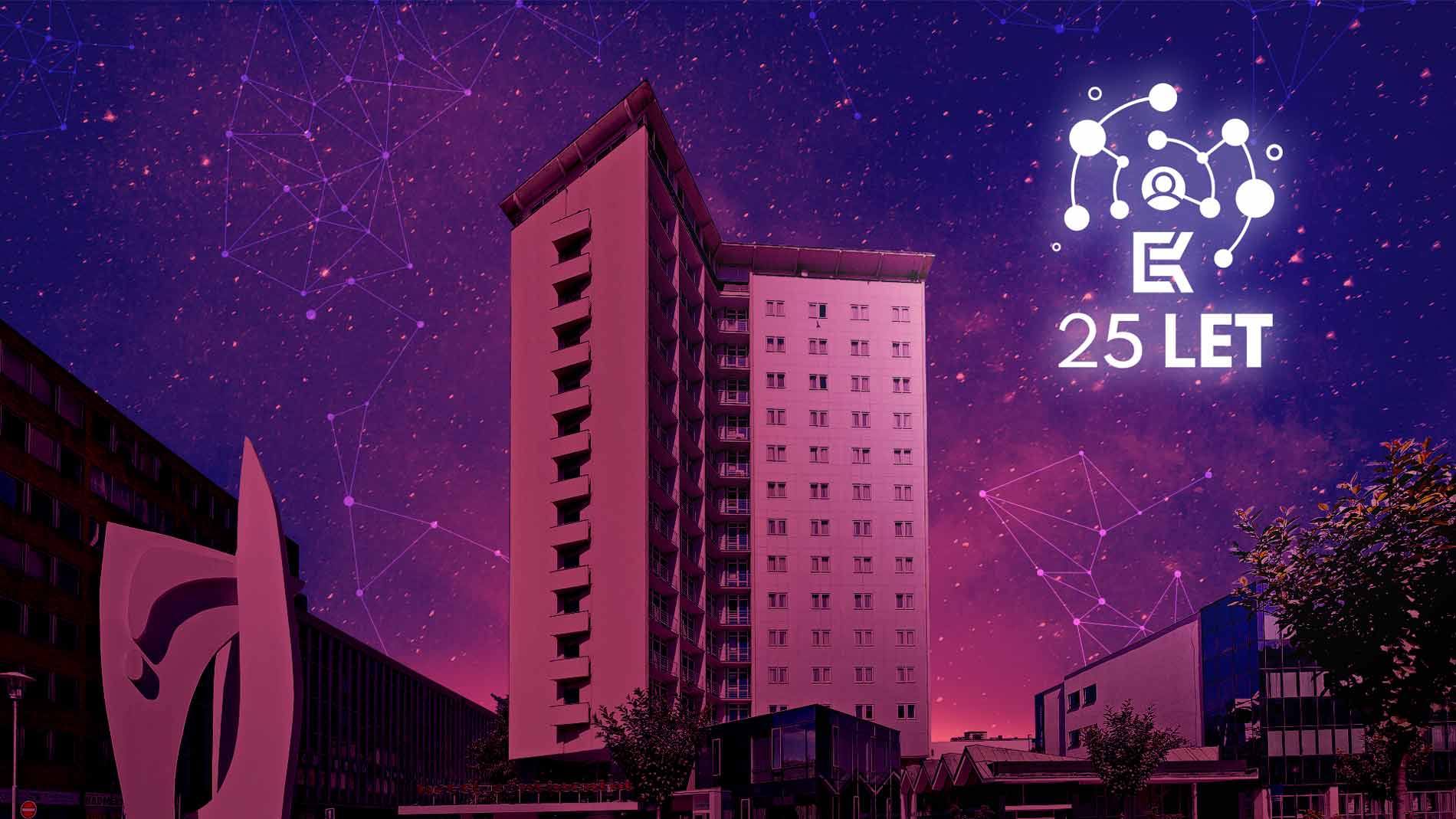 Hotel Continental in purple sunlight during the 14th K-net Zakaznicky Den