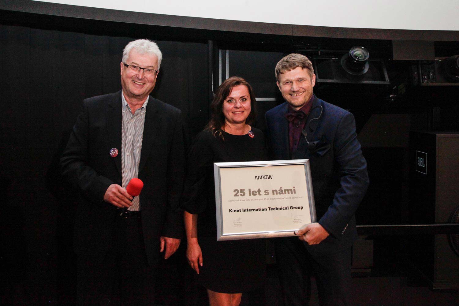 Tomas Knettig with partners from Arrow during the 25th anniversary of K-net