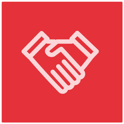 icon of hand shaking for the meeting section of K-net