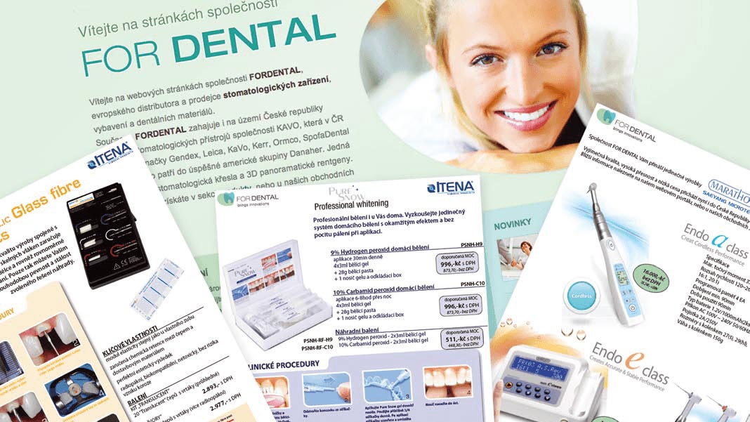 view of hte brochure of the K-net customer, ForDental