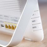 Focus on a white wi-fi access point