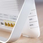 Focus on a white wi-fi access point