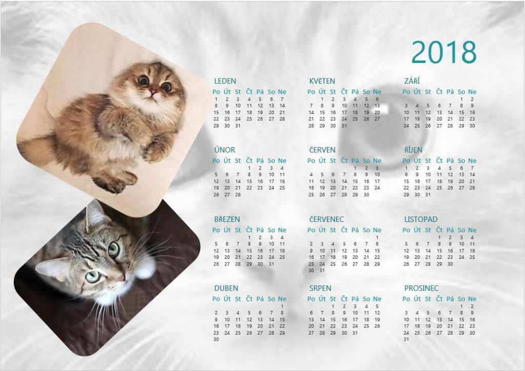 kalendáře navržené v rámci IT krouzku