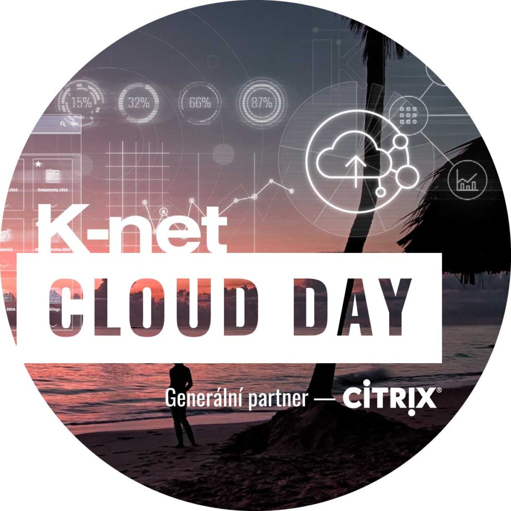 View of a part of the invitation for the K-net Cloud Day with an icon of cloud