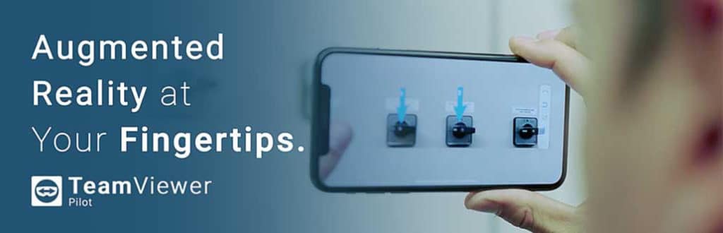 Banner Teamviewer Pilot showing how the app works on mobile