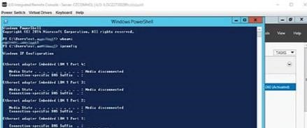 Screenshot Spuštěný PowerShell na terminálovém serveru