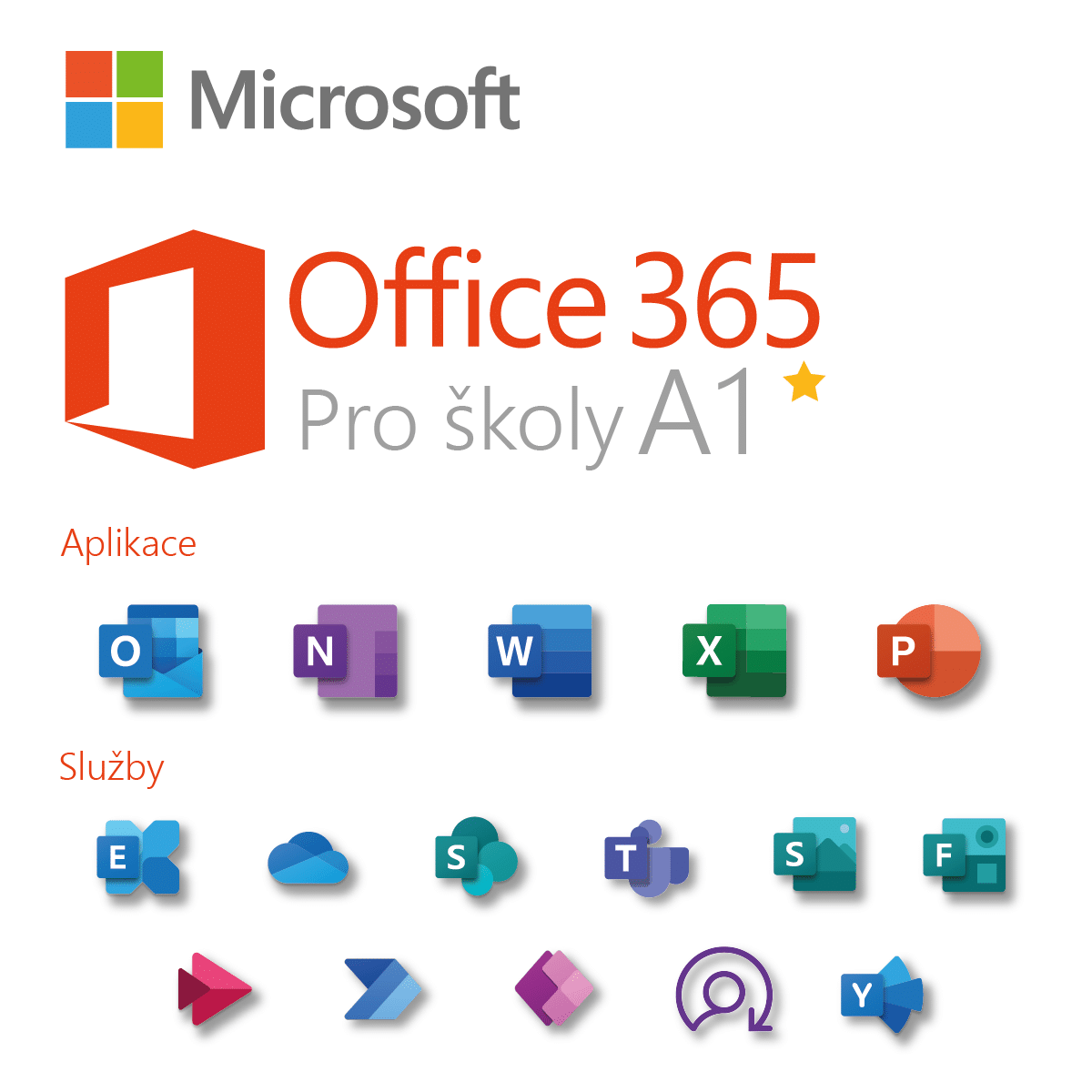 Logo Office 365 pro školy plán A1