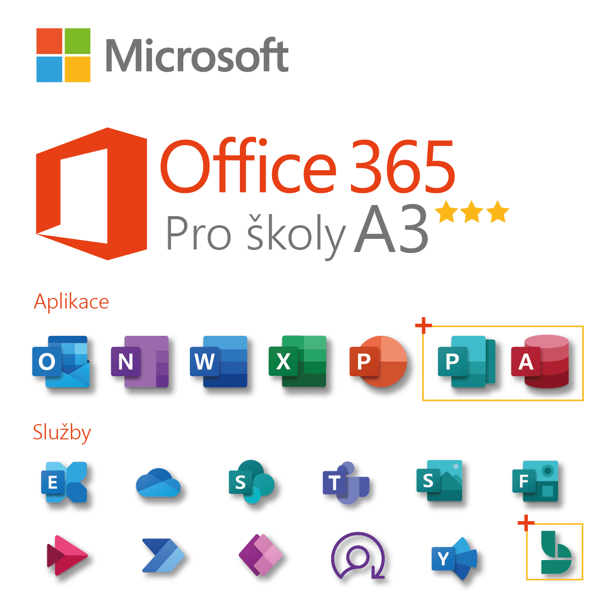 Logo Office 365 pro školy plán A3