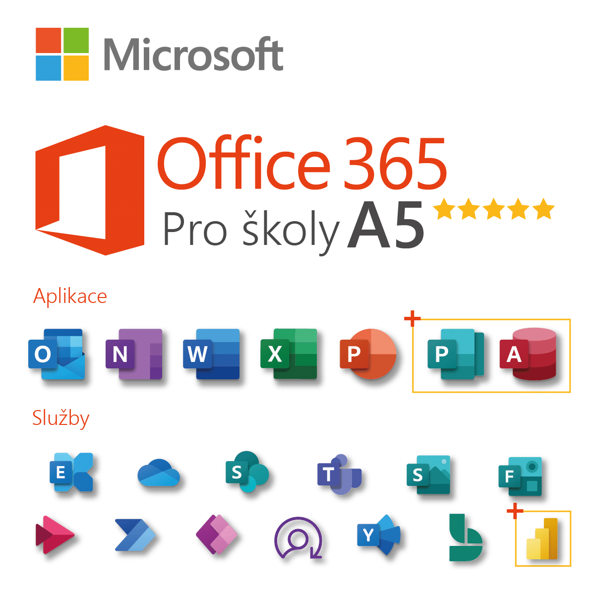 Logo Office 365 pro školy plán A5